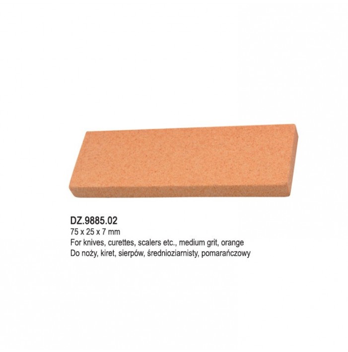 Grinding stone rectangular medium grit, orange