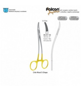 Falcon-Grip Needle holder Crile-Wood S-Shape 150mm TC