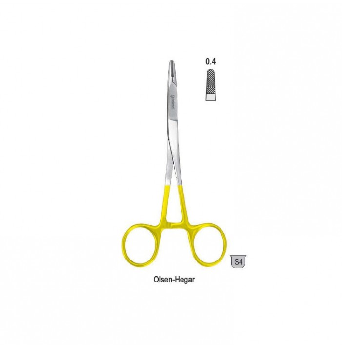 Falcon-Grip Needle holder with scissors Olsen-Hegar 170mm TC