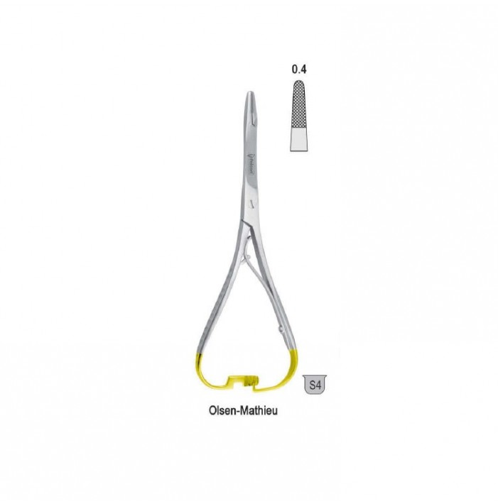 Falcon-Grip Needle holder with scissors Olsen-Mathieu 170mm TC