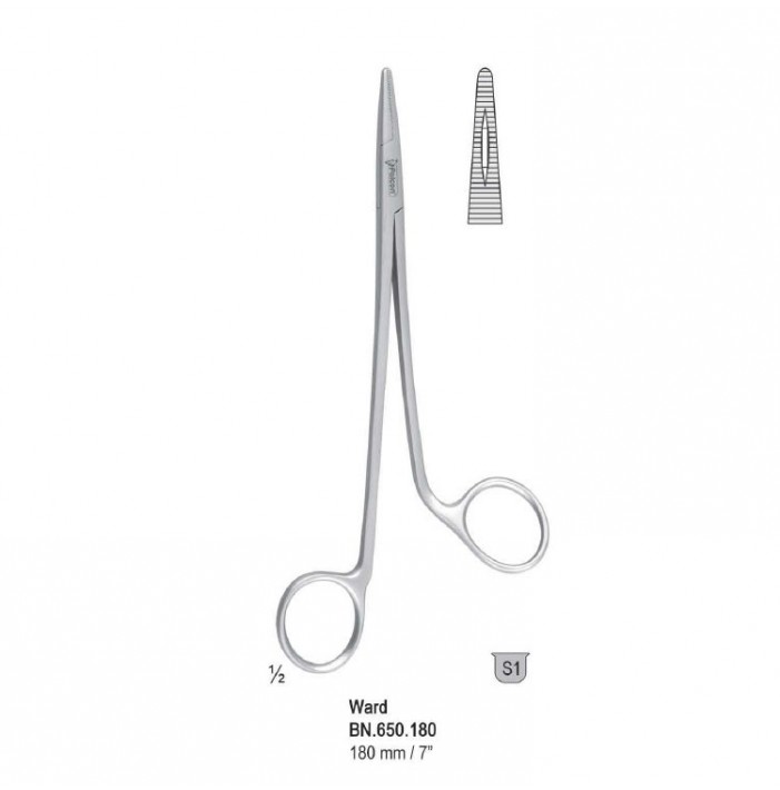 Needle holder Ward 1-offset ring 180mm