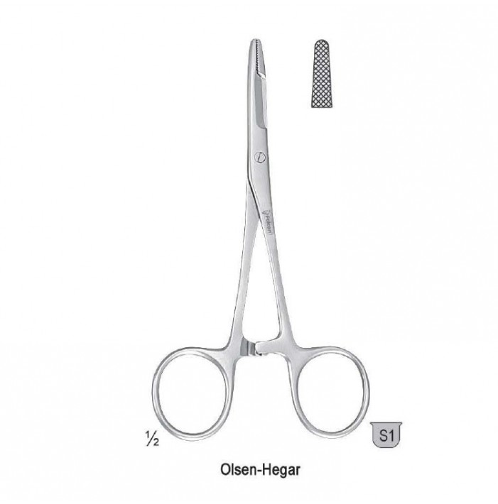 Needle holder with scissors Olsen-Hegar 140mm