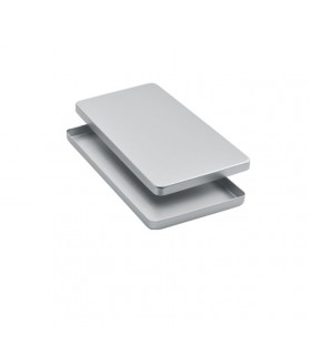 Solid cover for mini trays, aluminum silver 182x103x13mm