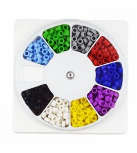 Kolorowe kółka silikonowe do oznaczenia instrumentów duże mix kolorów (225sztuk)