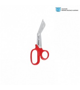 Scissors Universal British model with red plastic handle 180mm