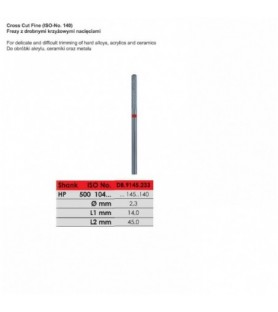 Frezy z drobnymi krzyżowymi nacięciami ISO 500 104 145 140 023