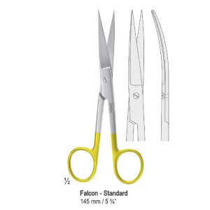 Falcon-Cut Nożyczki Falcon-Standard ostro-ostre zagięte 145mm