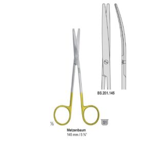 Falcon-Cut Nożyczki Metzenbaum zagięte 145mm