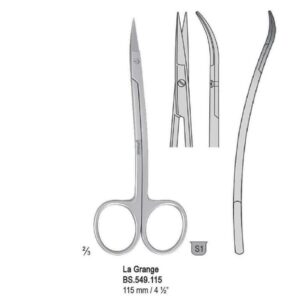 Nożyczki La Grange w kształcie S 115mm