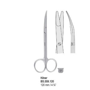 Nożyczki Kilner płaskie końce zagięte 120mm