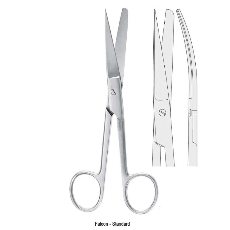 Nożyczki Falcon-Standard chirurgiczne tępo-ostre zagięte 165mm