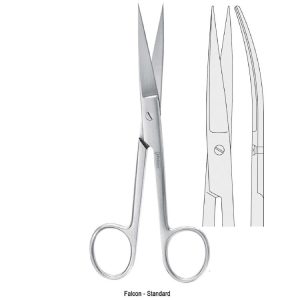 Nożyczki Falcon-Standard chirurgiczne ostro-ostre zagięte 130mm