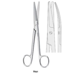 Nożyczki Mayo operacyjne zagięte 145mm