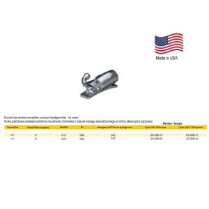 Deluxe Rurka podwójna zamienna do zgrzewania .022 góra prawa z tubą do wyciągu zewnątrzustnego od strony plaszczyzny zgryzowej