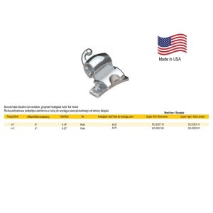 Deluxe Rurka podwójna zamienna do zgrzewania .018 góra prawa z tubą do wyciągu zewnątrzustnego od strony dziąsła