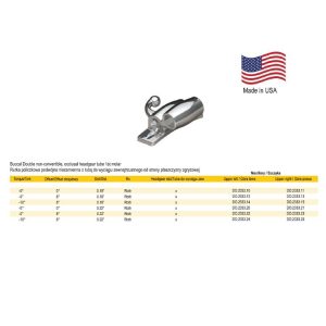 Deluxe Rurka podwójna niezamienna do zgrzewania .018 góra prawa z tubą do wyciągu zewnątrzustnego T -0° O 8°