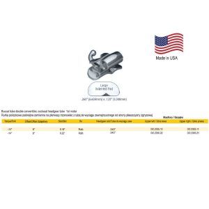 Deluxe Rurka podwójna zamienna do przyklejania .018 góra lewa z tubą do wyciągu zewnątrzustnego od strony plaszczyzny zgryzowej