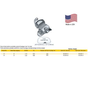 Deluxe Rurka podwójna zamienna do przyklejania .022 góra prawa z tubą do wyciągu zewnątrzustnego od strony dziąsła