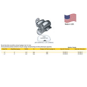 Deluxe Rurka potrójna zamienna do przyklejania .018 góra prawa z tubą do wyciągu zewnątrzustnego