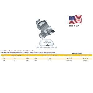 Deluxe Rurka podwójna zamienna do przyklejania .018 dół prawy z tubą do wyciągu zewnątrzustnego