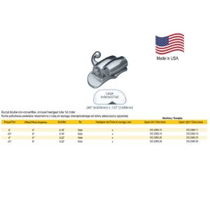 Deluxe Rurka podwójna niezamienna do przyklejania .022 góra prawa z tubą do wyciągu zewnątrzustnego