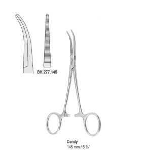 Kleszczyki preparacyjne Rumel zagięte 240mm fig.1