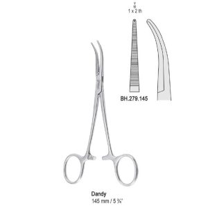 Kleszczyki preparacyjne Rumel zagięte 240mm fig.2