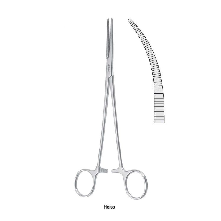 Kleszczyki naczyniowe Birkett zagięte 200mm