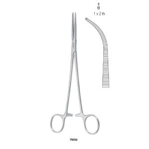 Kleszczyki naczyniowe Schnidt mocno zagięte 185mm