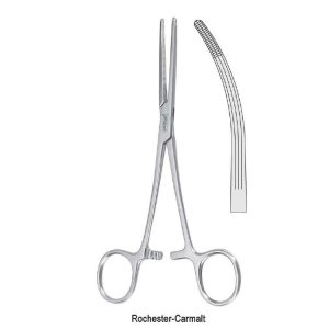 Kleszczyki naczyniowe Halsted Mosquito zagięte 210mm