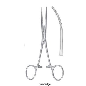 Kleszczyki naczyniowe Halsted Mosquito zagięte 1x2 ząbki 210mm