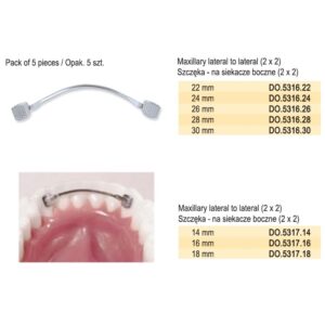 Retainery językowe, szczęka 2 x 2 fig.16 (Opak. 5 szt.)