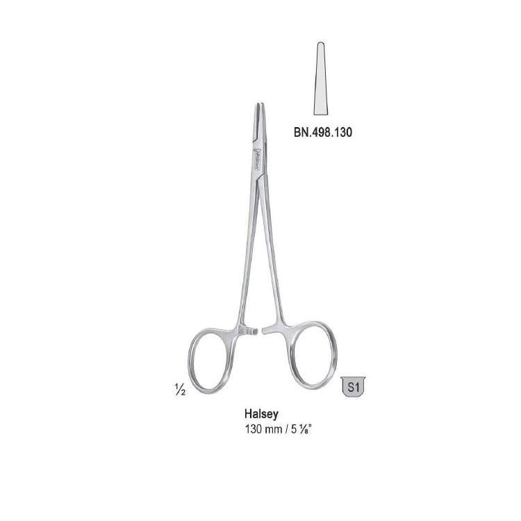 Igłotrzymacz Halsey gładki 130mm