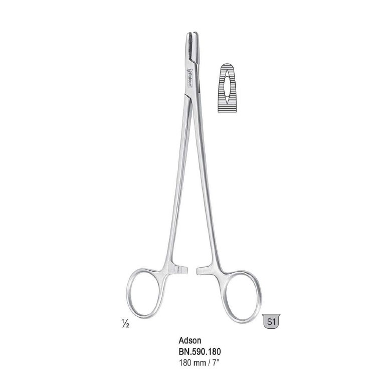 Igłotrzymacz Adson z okienkiem 180mm