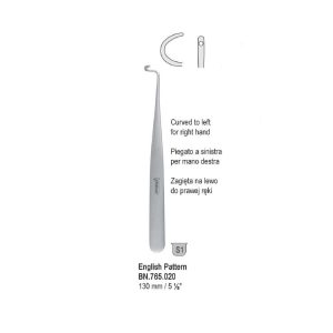 Igła mod. Angielski do podwiązywania zagięta na lewo 130mm