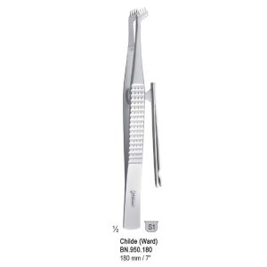 Penseta Childe (Ward) do nakładania klamer ze stojakiem 180mm