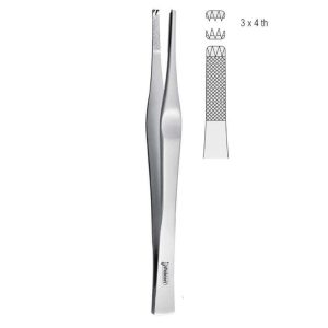 Penseta chirurgiczna Lane 3x4 ząbki 140mm