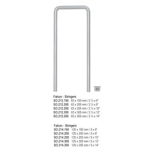 Ramka otwarta Falcon-Stringers na instrumenty z uchwytem pierścieniowym 63x255mm