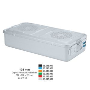 1/1 Kontener Falcon perforowana pokrywa+perforowana wanna 580x280x135mm czerwony