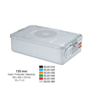 3/4 Kontener Falcon perforowana pokrywa+nieperforowana wanna 465x280x135mm niebieski