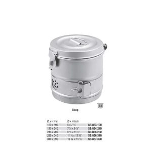 Puszka do sterylizacji głęboka 240 x 290mm