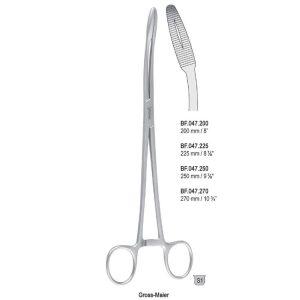 Kleszcze Collin do materiałów opatrunkowych proste 240mm GN.482.240