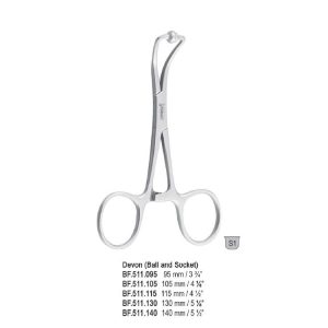 Kleszcze Toennis do histerektomii zagięte 210mm