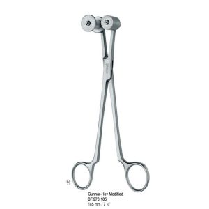 Kleszcze Maingot do histerektomii zagięte 1x2 ząbki 200mm