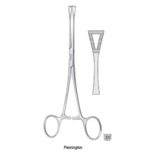 Zacisk tętniczy Dieffenbach (Buldog) zagięty 50mm