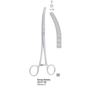 Kleszczyki naczyniowe Jacobson proste 125mm