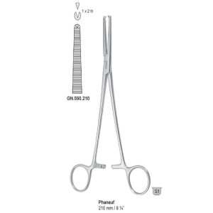Kleszczyki naczyniowe Hartmann proste 100mm