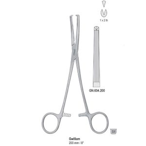 Kleszczyki naczyniowe Micro Halsted Mosquito zagięte 100mm