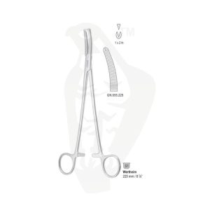 Kleszczyki naczyniowe Halsted Mosquito zagięte 125mm