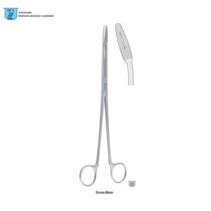 Kleszcze Gross-Maier do materiałów opatrunkowych zagięte 250mm